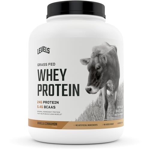 Levels Grass Fed 100% Whey Protein, No Hormones, Vanilla Cinnamon, 5LB Levels Nutrition uk supplements