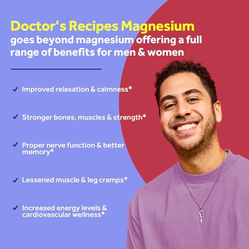 Doctor's Recipes Magnesium Glycinate for Men & Women, 100mg Elemental Mag, 90 Caps Doctor's Recipes uk supplements