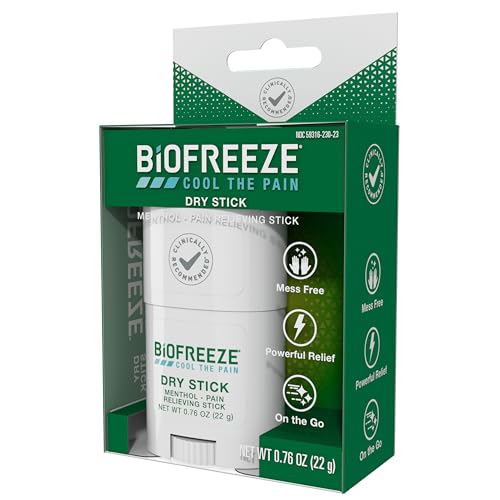 Biofreeze Dry Stick, Mess-Free Relief for Neck, Shoulder, Knee, Hip, Hand & Joint, Cooling Menthol Pain Relief Stick, Up to 100 Uses Biofreeze uk supplements