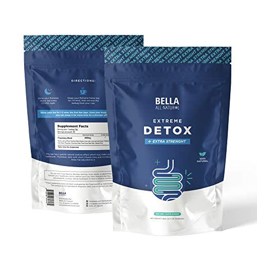 Bella All Natural Extreme Detox Tea - Body Cleanse, Colon Cleanser & Detox, Natural Herbs Bella All Natural uk supplements