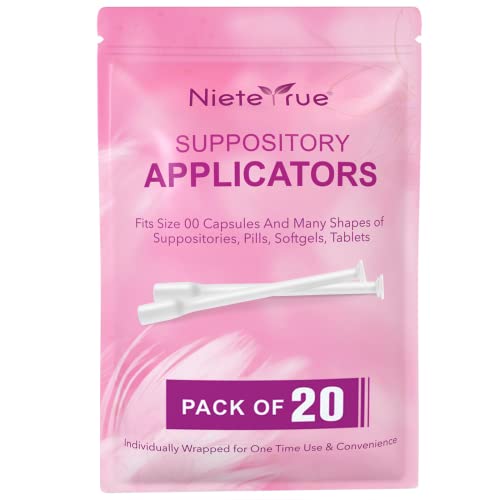 Nieteyrue 20-Packs Suppository Applicators for Women, Disposable, Individually Wrapped Nieteyrue uk supplements