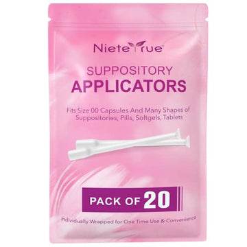 Nieteyrue 20-Packs Suppository Applicators for Women, Disposable, Individually Wrapped Nieteyrue uk supplements