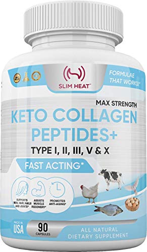 Slim Heat Multi Collagen Complex - Type I, II, III, V, X - Healthy Hair, Nails and Joints Slim Heat uk supplements