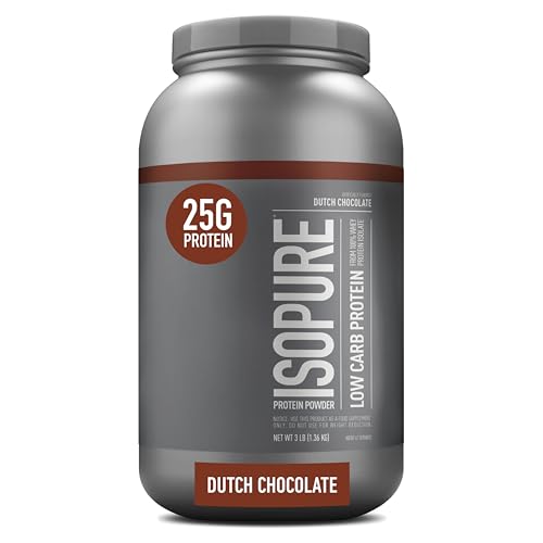 Isopure Dutch Chocolate Whey Isolate Protein Powder with Vitamin C & Zinc for Immune Isopure uk supplements