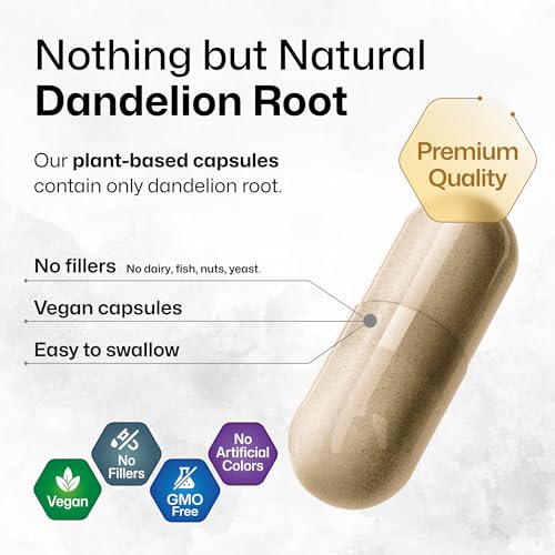 BIO KRAUTER Dandelion Root Capsules - Organic Dandelion Root Supplement - Vegan BIO KRAUTER uk supplements