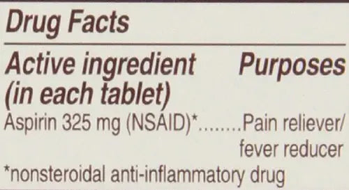 Genuine Bayer Aspirin 325mg Tablets, 50-Count (Pack of 2) Bayer uk supplements