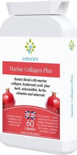 InfiniVit Marine Collagen Plus Blend Capsules - Hair Growth Enhancer with Enriched Vitamin C and Vitamin E InfiniVit uk supplements