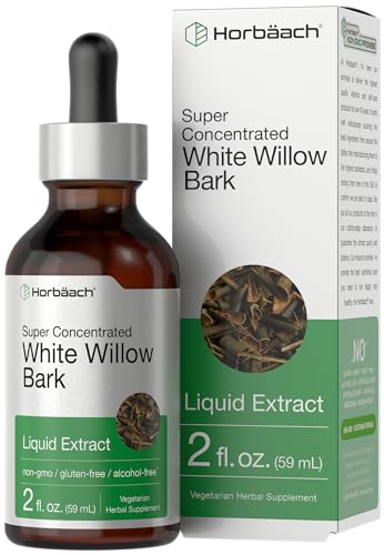 White Willow Bark Extract | 2 fl oz | Alcohol Free Liquid Tincture | Super Concentrated Horbäach uk supplements