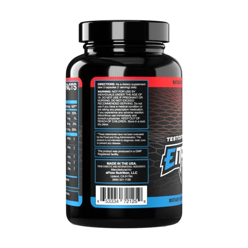 eFlow Nutrition Enflux Natural T Support with KSM-66 Ashwagandha - Supplement eFlow Nutrition uk supplements