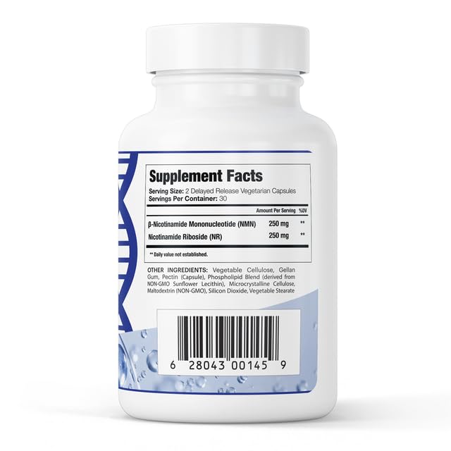 GenuinePurity - Liposomal NMN + NR Supplement - 60 Vegan Capsules to Support Cellular Health, Energy & NAD+ Levels - USA Made, Non-GMO, Gluten Free GenuinePurity uk supplements