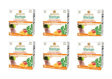Hyleys Tea Moringa Oleifera with Mango Flavor - 50 Tea Bags (6 Pack - 300 Tea Bags total) (Miracle Tree Tea) HYLEYS uk supplements