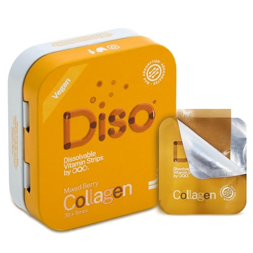 Diso Collagen Supplements for Women & Men with Biotin (1000mcg), Tin of 30 Oral Dissolvable OQO uk supplements