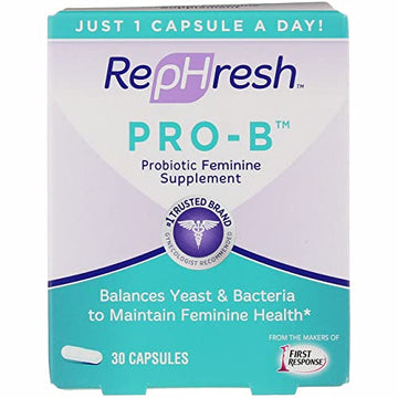 RepHresh Pro-B Vaginal Probiotic Feminine Supplement One Bottle 30 Count Rephresh uk supplements