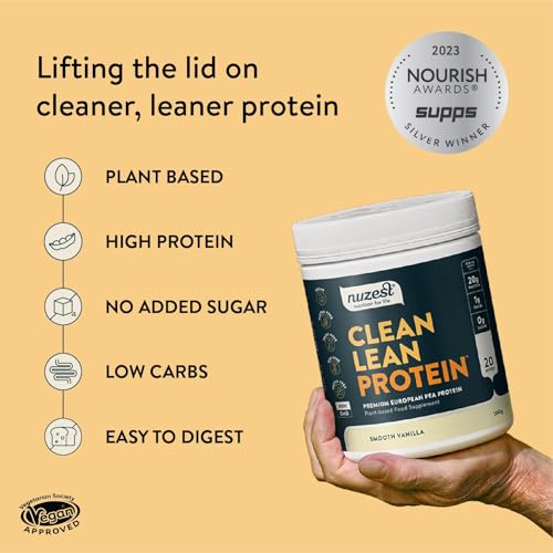 Vegan Protein Powders by Nuzest - Clean Lean Protein - Smooth Vanilla - Plant Based Pea Protein Shake Nuzest uk supplements