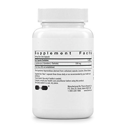 Thorne L-Carnitine - Amino Acid Supplement to Support Energy Production - 60 Capsules Thorne uk supplements