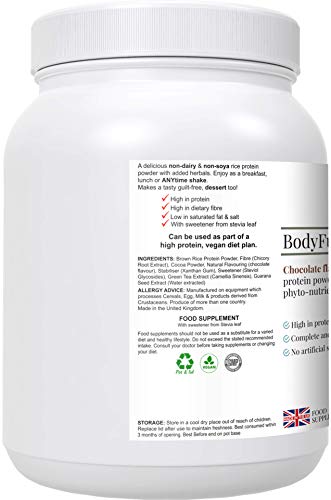 Complementary Supplements | BodyFuel Brown Rice Protein Powder Plus Chicory, Green Tea Complementary Supplements uk supplements