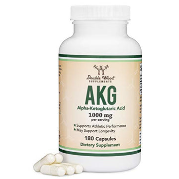 AKG Supplement (Alpha Ketoglutaric Acid) 1,000mg Per Serving (180 Capsules) Different Double Wood Supplements uk supplements
