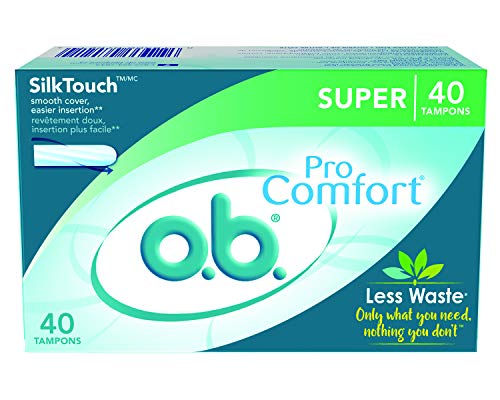 o.b. Pro-Comfort Non-Applicator Tampons, Super Absorbancy, 40 Count (Pack of 1) o.b. uk supplements