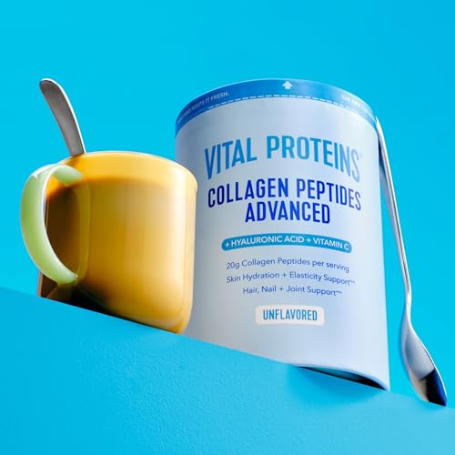Vital Proteins Collagen Peptides Powder Advanced with Hyaluronic Acid & Vitamin C, Collagen Supplements, Unflavored, 12 Servings Vital Proteins uk supplements