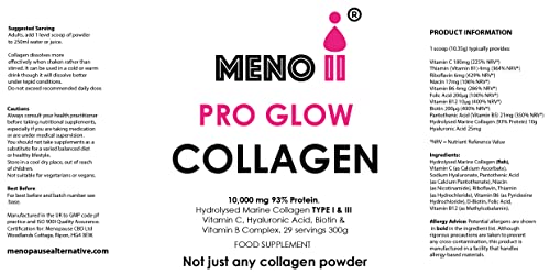 Meno II PRO Glow Marine Collagen Powder 10,000mg - High-Potency Supplements for Women Skin Hydration Meno II uk supplements