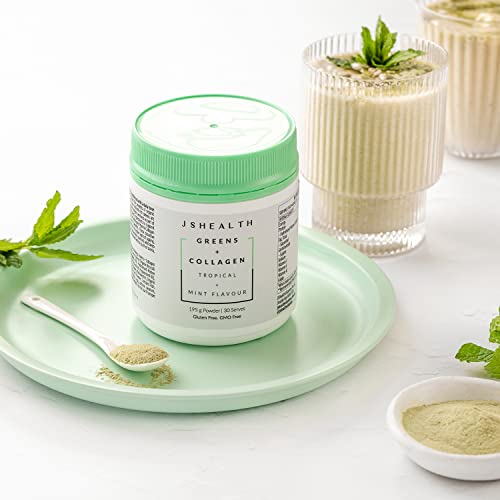 JSHealth Super Greens Powder - Greens & Collagen Powder - Superfood Powder with Marine Collagen Peptides JSHealth uk supplements