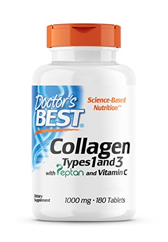 Doctor's Best, Collagen Types 1 and 3, Peptane & Vitamin C, 1,000mg, 180 Tablets Doctor's BEST uk supplements