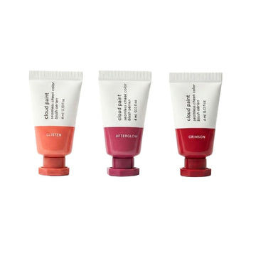 Glossier Mini Cloud Paint Blush Trio Holiday Gift Set: Crimson, Glisten & Afterglow Glossier uk supplements