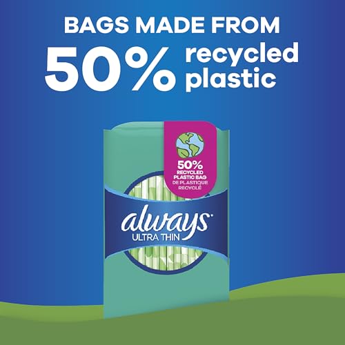 Always Ultra Thin, Feminine Pads For Women, Size 1 Regular Absorbency, With Wings, Unscented, 46 Count Always uk supplements