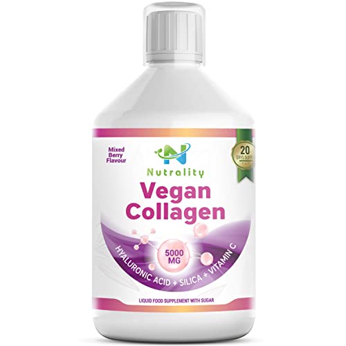 Nutrality Vegan Liquid Collagen | Premium-Grade 5000mg Hydrolyzed Collagen Peptides with Silica, Biotin Nutrality uk supplements