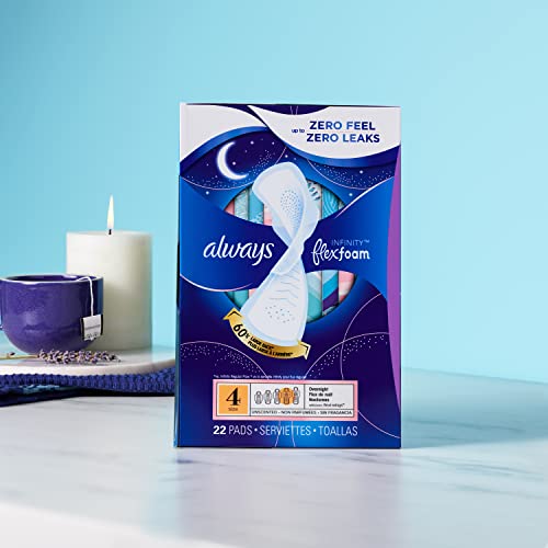Always Infinity Feminine Pads For Women, Size 4 Overnight Absorbency, Multipack, With Flexfoam Always uk supplements