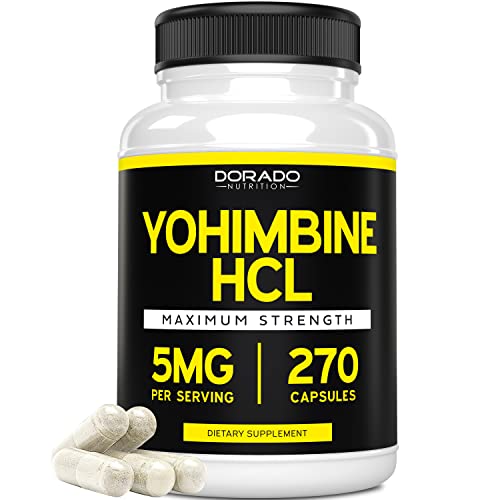 Yohimbine HCL 5mg For Men and Women (270 Capsules) - More Potent Than Yohimbe DORADO NUTRITION uk supplements