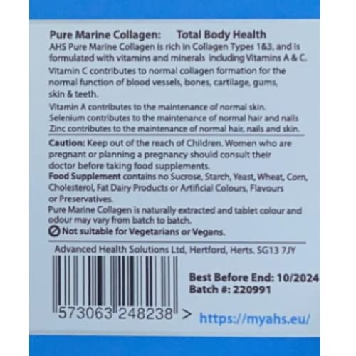 AHS Pure Marine Collagen 120 Tablets AHS uk supplements
