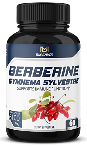 BMVINVOL 5-in-1 Berberine Supplement 6100mg with Ceylon Cinnamon, Gymnema Sylvestre BMVINVOL uk supplements
