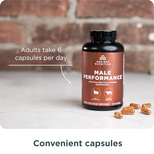 Ancient Nutrition Organ Supplements for Men, Grass-Fed and Wild Organ Complex Capsules, Liver, Prostate, Pancreas Supports Male Performance, Healthy Aging, 180 Ct Ancient Nutrition uk supplements