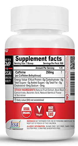 NutriJa Caffeine Powder Pre Workout Supplement - 100 Servings NutriJa uk supplements
