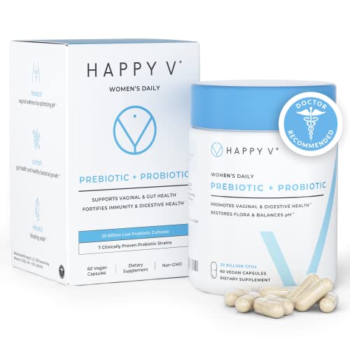 Happy v Dr. Formulated Vaginal Probiotics for Women, Clinically Proven Womens Probiotic Happy v uk supplements
