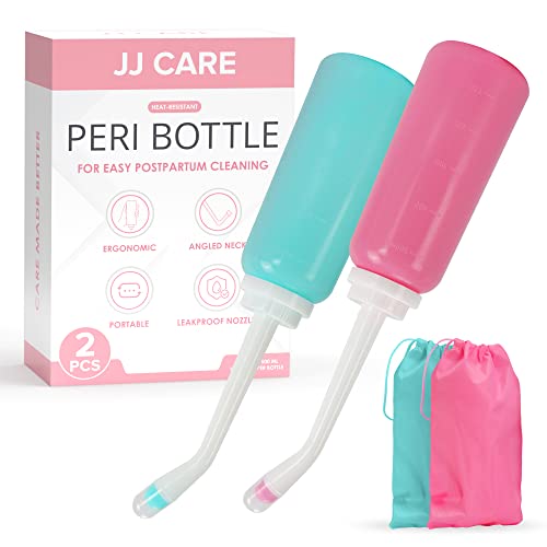 JJ CARE Peri Bottles - Pack of 2 Peri Bottles for Postpartum Care Kit, 500 ml Peri Bottles JJ CARE uk supplements