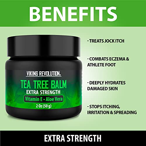 Viking Revolution Tea Tree Oil Cream - Super Balm Athletes Foot Cream - for Eczema Viking Revolution uk supplements