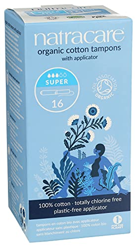 Natracare Organic Cotton Super Tampons with Cardboard Applicator, Plastic Free, Chlorine Free NATRACARE uk supplements