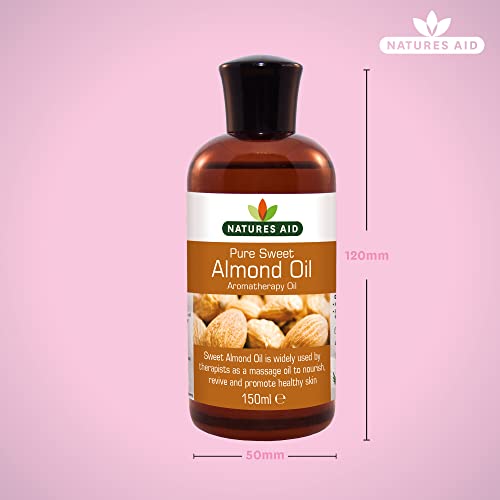 Natures Aid Almond Oil, Pure, Sweet Almond Oil, Massage Oil, Suited to Dry, Sensitive Skin natures aid uk supplements