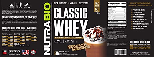 NutraBio Classic Whey Protein Powder- Full-Spectrum Amino Acid Profile - No Fillers NutraBio uk supplements
