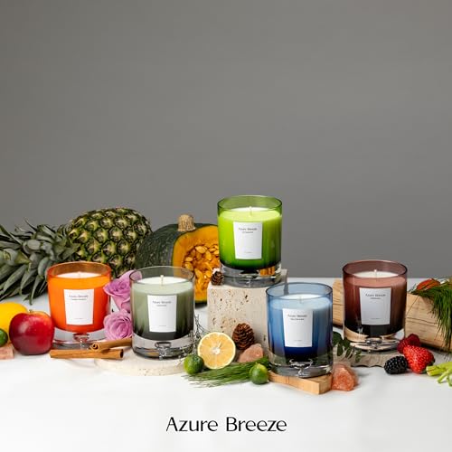 Pumpkin Scented Candles for Home - 12 oz, 70 Hours Burning - Natural Essential Oils & Soy Wax Azure Breeze uk supplements