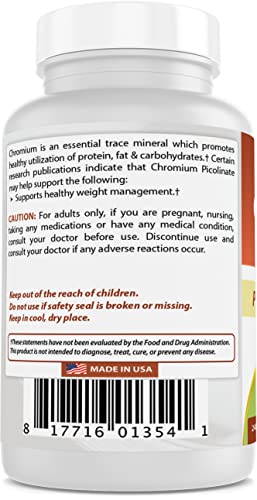 Best Naturals Chromium Picolinate Tablet, 200 mcg, 240 Count Best Naturals uk supplements