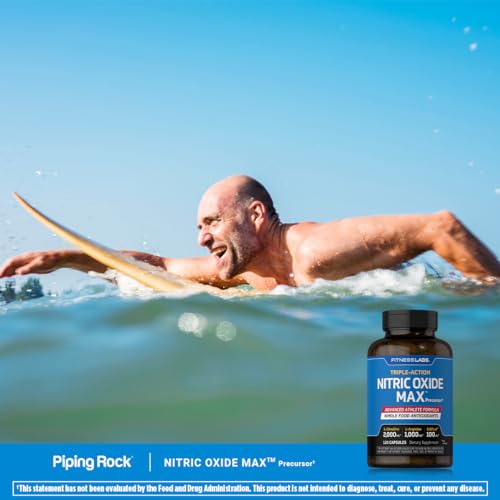Fitness Labs Nitric Oxide Supplement | 3000mg | 120 Capsules | Nitric Oxide Pre Workout Fitness Labs uk supplements