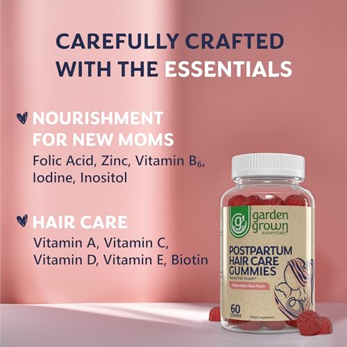 Womens Postpartum Hair Loss Gummies - Formuated for Postnatal Hair Care, Growth Garden Grown Essentials uk supplements