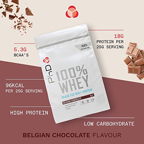 PhD Nutrition 100 Percent Whey, Grass Fed Whey, Lean Muscle Protein Powder PhD uk supplements