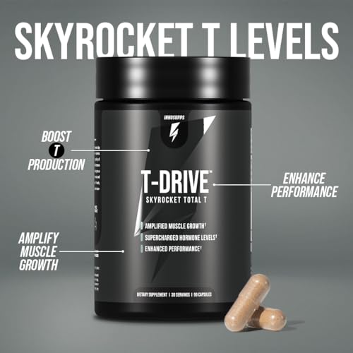 InnoSupps : T-Drive | Testosterone Booster | Amplify Muscle Growth | KSM-66 Ashwagand InnoSupps uk supplements