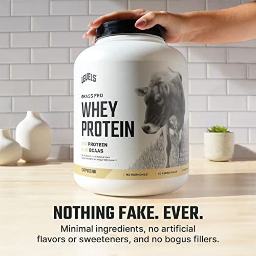 Levels Grass Fed 100% Whey Protein, No Hormones, Cappuccino, 5LB Levels Nutrition uk supplements