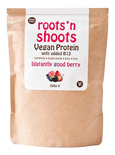 Roots 'n Shoots Vegan Protein, Shake, Berry Flavour, with Added B12, 26g Protein ROOTS 'N SHOOTS uk supplements
