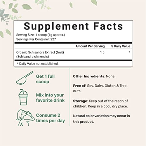 Organic Schisandra Extract Powder, 8 Ounce, Traditional Adaptogen and Filler Micro Ingredients uk supplements